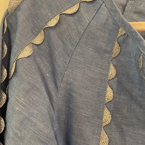 Blue Linen Boden Dress - Picture 3 of 5